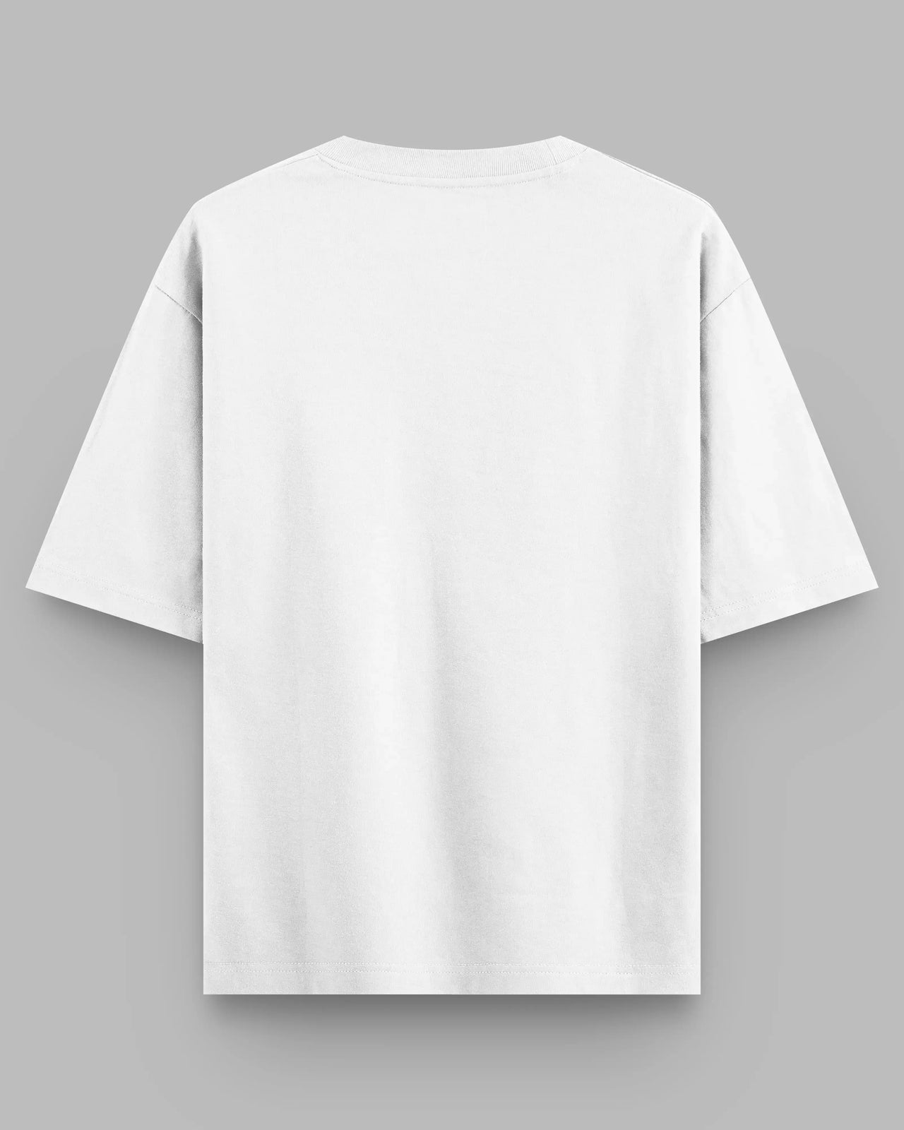 Oversized White Canvas: Plain Unisex Tee